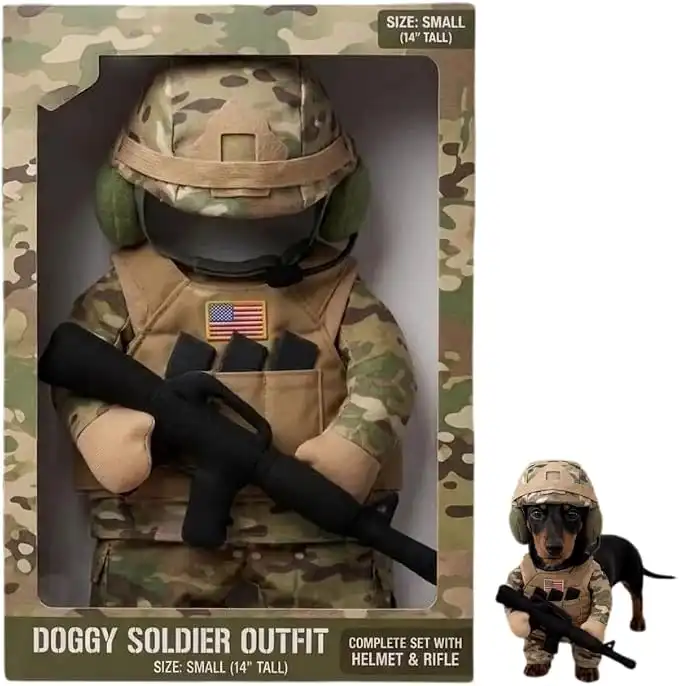 Pawfy™ Tactical Soldier Costume – Military Uniform for Dogs